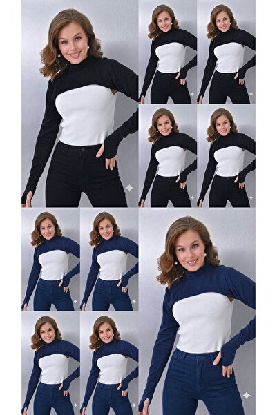 ALDAIYR 10 Pieces of Fingered Hijab Neck Collars |   Yakali Long Sleeve Sleev...