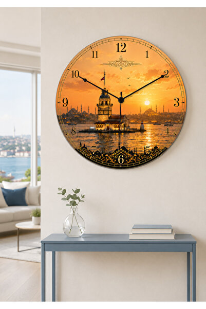 AA Shop Kız Kulesi Türkiye Şehir Manzaraları Desenli Dekoratif Baskılı Ahşap ...