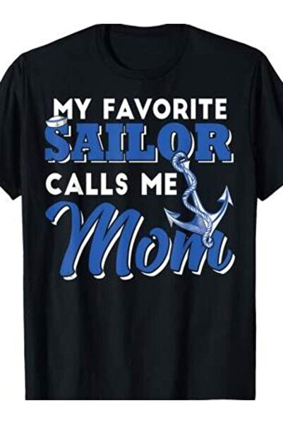 2BIR تي شيرت مطبوع عليه عبارة "My Favorite Sailor Calls Me Mom" لعيد الأم بتص...