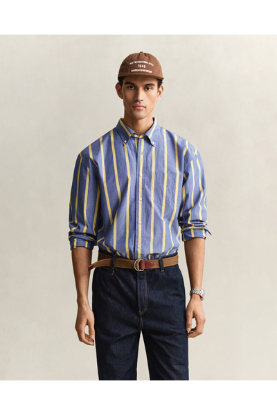 Gant Erkek Mavi Relaxed Fit Gömlek