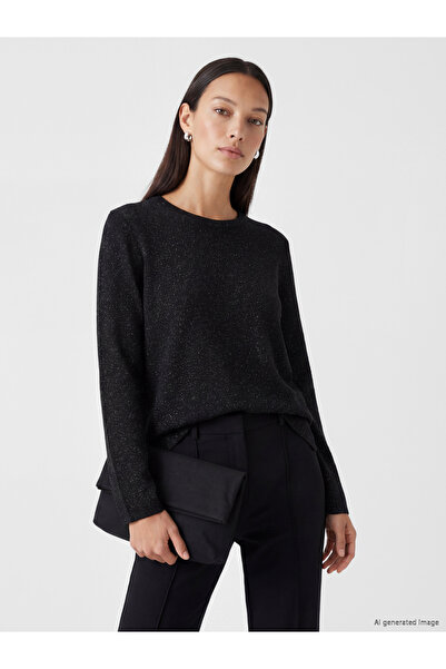 LC Waikiki Crew Neck Shimmering Women's Knitwear Sweater