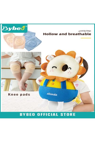 BYBEO Baby Head Protector With 3 Knee Pads, Infant Head Protect Pillow, Toddl...