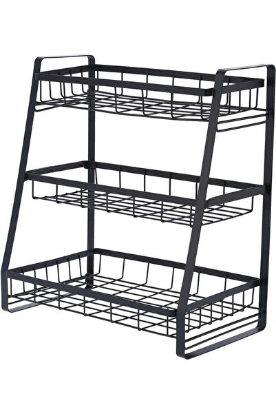 DubaiGallery 3 Layer Kitchen Rack NW-33225, Multi-Functional Metal Storage Or...