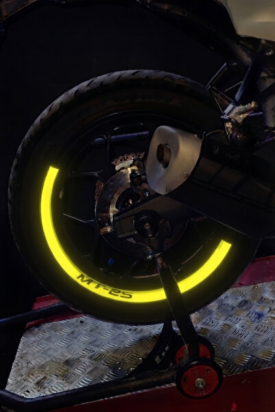Banxtre Yamaha Mt-25 Compatible Reflective Half Rim Strip (Suitable for All R...