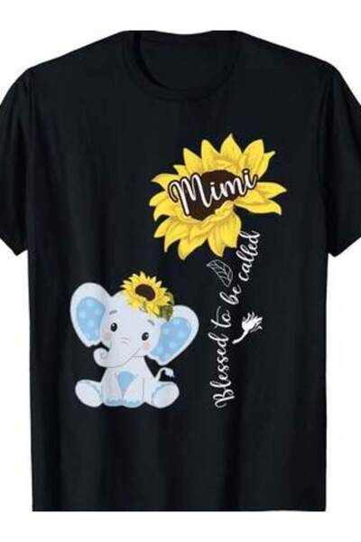 k222 تي شيرت مطبوع عليه "To Be Called Mimi Cute Floral Mothers Day"