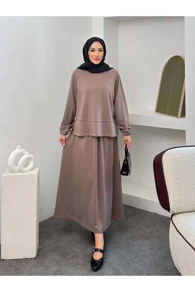 Mihran Butik Elite Model Modal Fabric Women's Top and Bottom Set