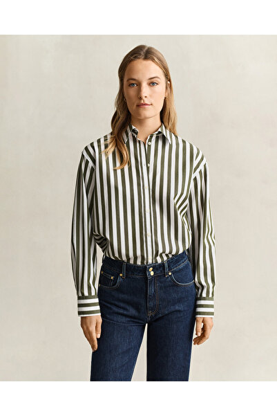 Gant Kadın Yeşil Relaxed Fit %100 Pamuk Gömlek