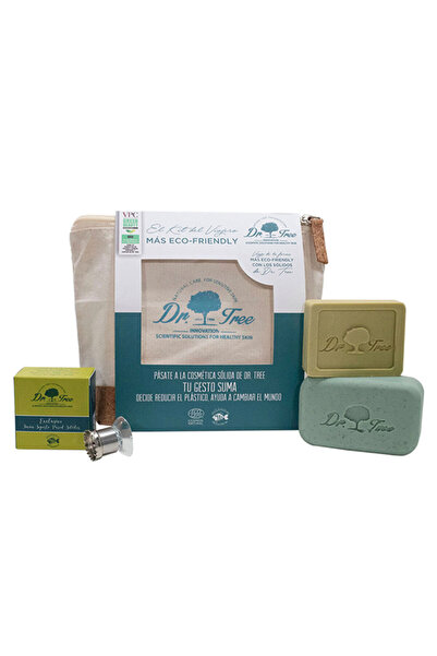 Dr. Tree Șampon solid și gel pentru piele sensibilă, set 4 bucăți