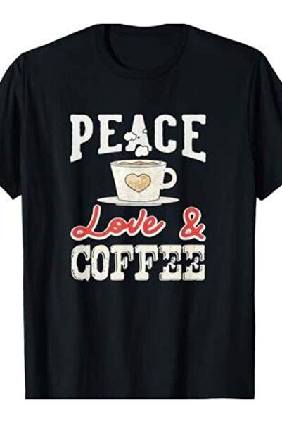 25W تي شيرت Peace Love & Vintage Distressed Coffee Lovers