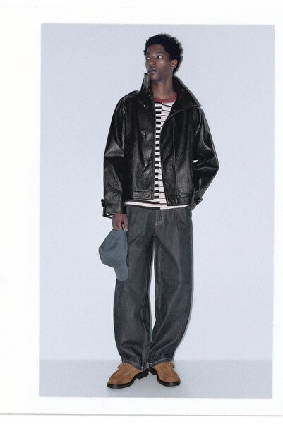 Pull & Bear Suni deri dokulu ceket