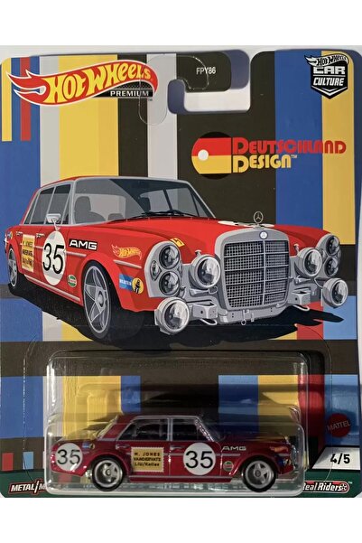 HOT WHEELS Mercedes Benz 300 SEL 6.8 AMG #35 Red "Deutschland Design" Series ...