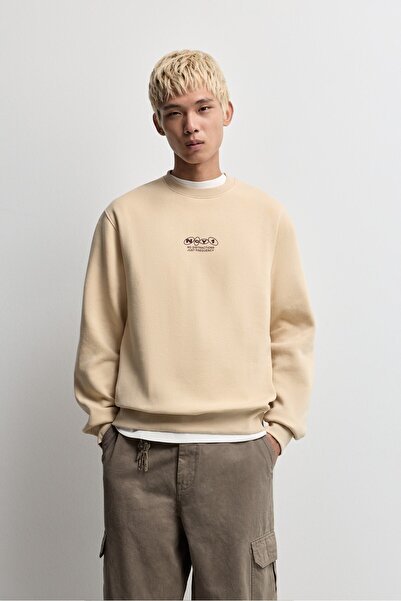 LEFTIES Yazı baskılı sweatshirt
