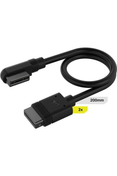 Corsair Καλώδιο iCUE LINK, 2x 200mm με Ίσιο/Λεπτό 90 μοιρών γωνιακό βύσμα °  ...
