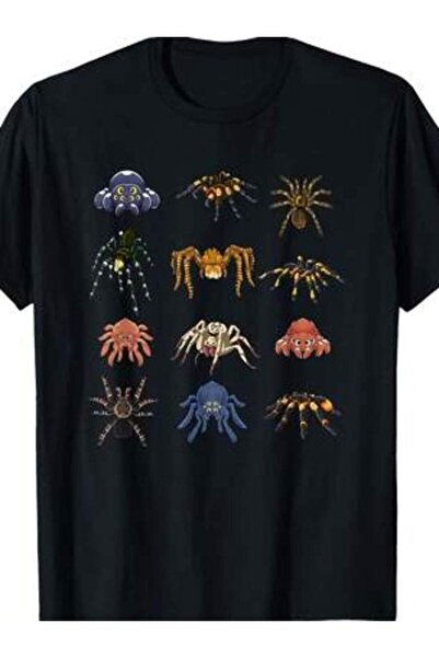 k222 Animal Gifts Black Short Sleeve T-Shirt, Tarantula Artopod Spider For Ar...