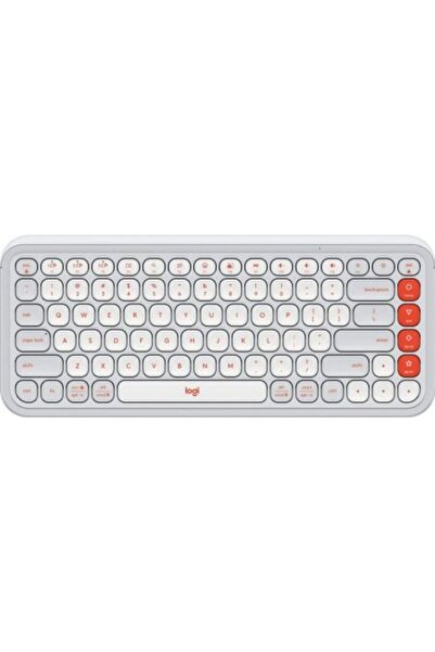 logitech Πληκτρολόγιο Ασύρματο με Πλήκτρα Pop Icon USB σε Λευκό