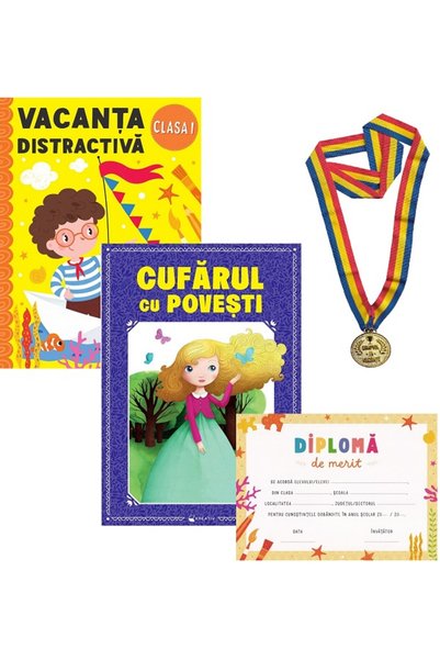 Kreativ Pachet: Vacanta distractiva. Cufarul cu povesti + Diploma + Medalie -...