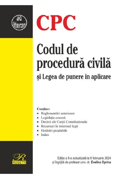ROSETTİ Codul de procedura civila si Legea de punere in aplicare Ed.8 Act.9 F...
