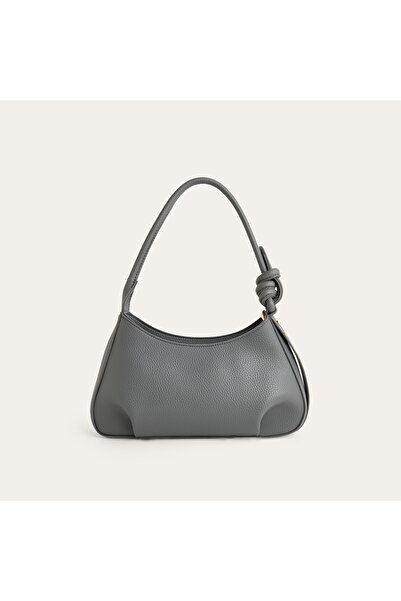 Mudo Women's Gray Textured Handbag