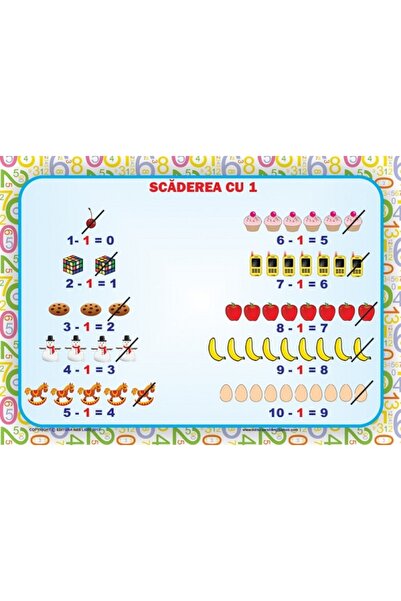 ARS LIBRI Set 8 planse: Scaderea cu 0-10
