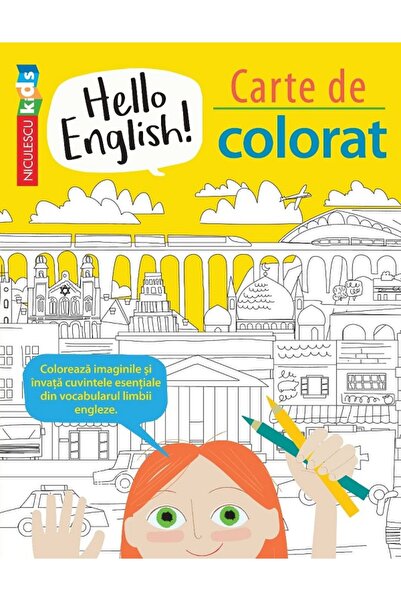 Niculescu Hello English! Carte de colorat - Sam Hutchinson, Emilie Martin