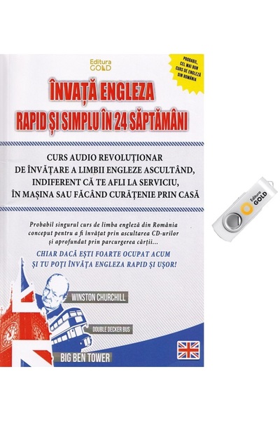 Gold Invata engleza rapid si simplu in 24 de saptamani + Stick USB - Oana Ciurea