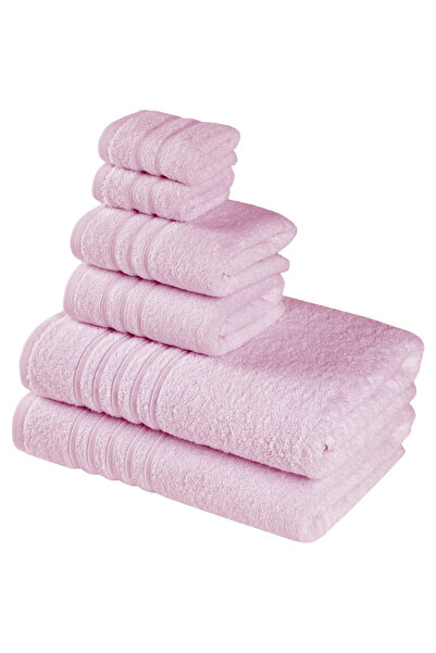 OtherMax Set 6 Prosoape de Baie Bumbac Roz 3 Mărimi — set prosoape bumbac, pr...