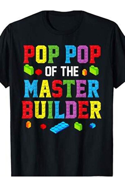 26LIK Pop Of The Master Builder Building Bricks Blocks Family T-Shirt