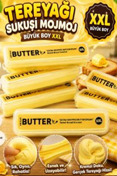HOŞGARDENS Butter Yağ Squishy XXL Boy Tereyağ Oyuncak Trend 200 Gr