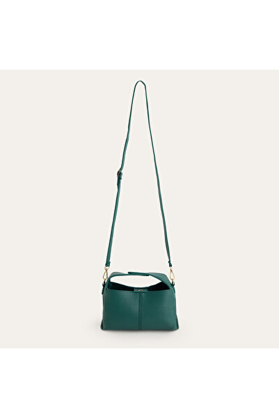 Mudo Women's Green Leather Look Shoulder Bag