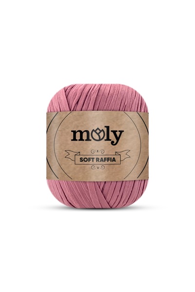 Moly Soft Raffia Ipek Çanta Supla Runner Rafya Kağıt Ip 50gr | SR16 - Gül Kur...