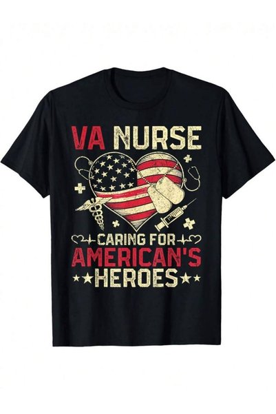 25W تي شيرت للجنسين من VA Nurses Honoring America's Heroes On Veterans، مثالي...