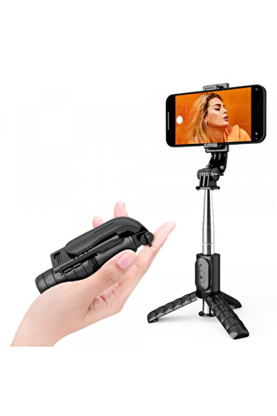 Techsuit Selfie Stick Bluetooth Q11, Universal, Negru