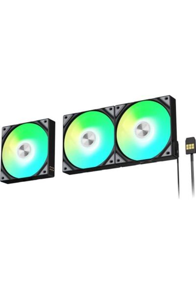 TRYX Σετ 3 Ψύκτρες Κουτιού ROTA SL ARGB 12 x 12 εκ. Μαύρο