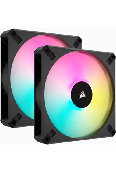 Corsair Ανεμιστήρας Κουτιού iCUE AF140 RGB ELITE Διπλό Πακέτο 14 x 14 εκ. Μαύρο