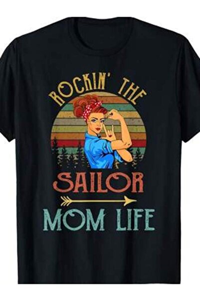 k222 Rockin' The Sailor Mom Vintage Cute T-Shirt