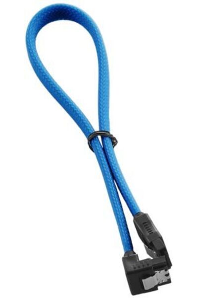 CableMod Καλώδιο SATA 3.0 Αρσενικό σε Αρσενικό Γωνιακό 30 εκ. Γαλάζιο (CM-CAB...