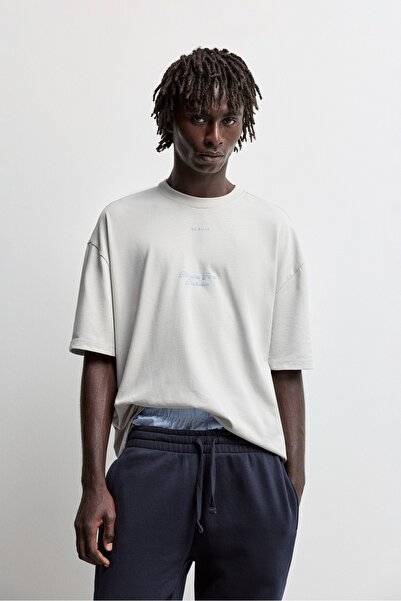 LEFTIES Baskılı oversize t-shirt