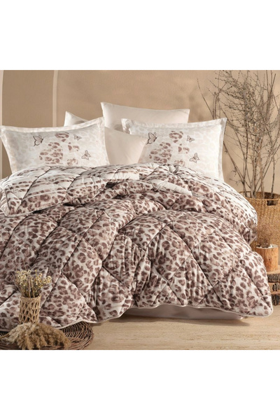 Clasy Ranforce 100% Cotton Single Sleeping Set Leora V1 Brown