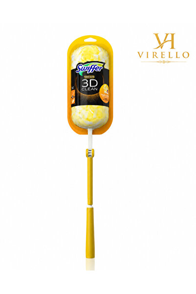 Swiffer Duster 3D Clean – Pămătuf pentru Praf cu Mâner, Tehnologie Trap & Lock