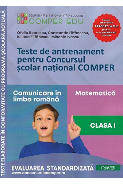 comper Teste de antrenament - Clasa 1 - Concursul - Ofelia Boerescu, Constant...
