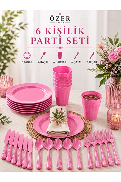 troykar 30 Parça LÜX SERT PLASTİK Parti Doğum Günü Sunum Seti Davet Nişan Söz...