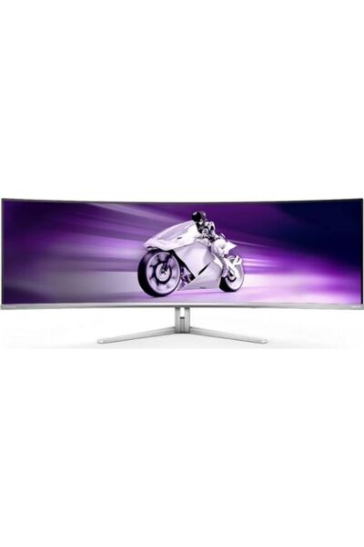 Philips LCD LED 48.9 " Evnia 8000 49M2C8900 Διπλό QHD Λευκό Κυρτή