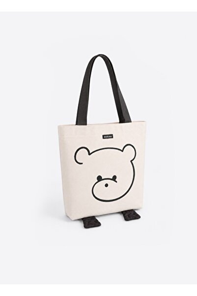kitikate Bear Bag Ecru