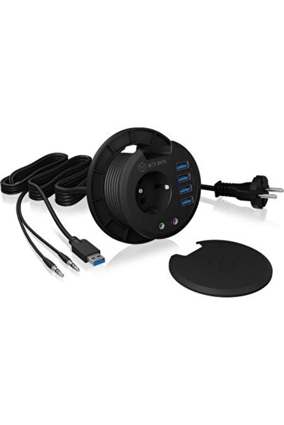 RaidSonic Icy Box USB Hub Εξωτερικός IB-HUB1430, 4 θύρες USB 3.0, Ήχος και πρ...