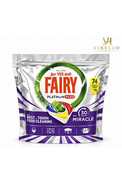 Fairy Platinum Plus All in One Lemon – Capsule pentru Mașina de Spălat Vase, ...