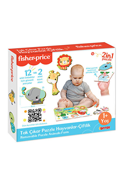 FISHER PRICE Fisher-Price Tak Çıkar Puzzle Hayvanlar