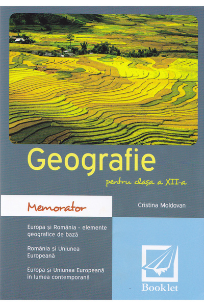 Booklet Memorator de geografie - Clasa 12 - Cristina Moldovan