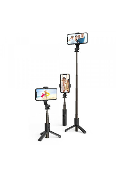 Techsuit Selfie Stick Bluetooth L10, Universal, Negru