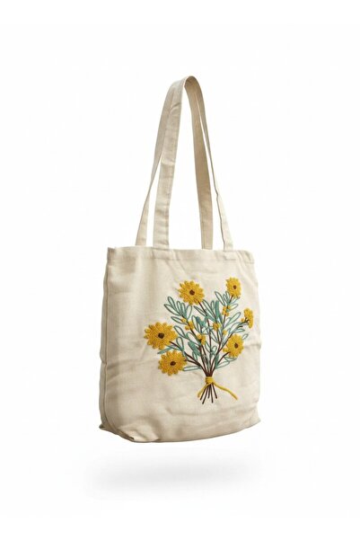 DNRYSL 100% Cotton Punch Embroidered Cloth Bag Patterned Shoulder Bag Beach &...