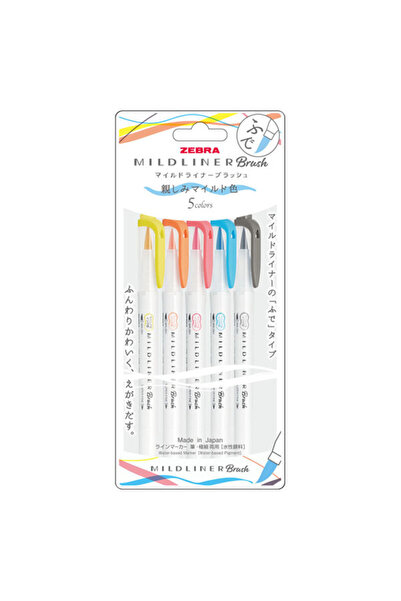 Zebra Mıdlıner Brush Pen N 5c-n Set
